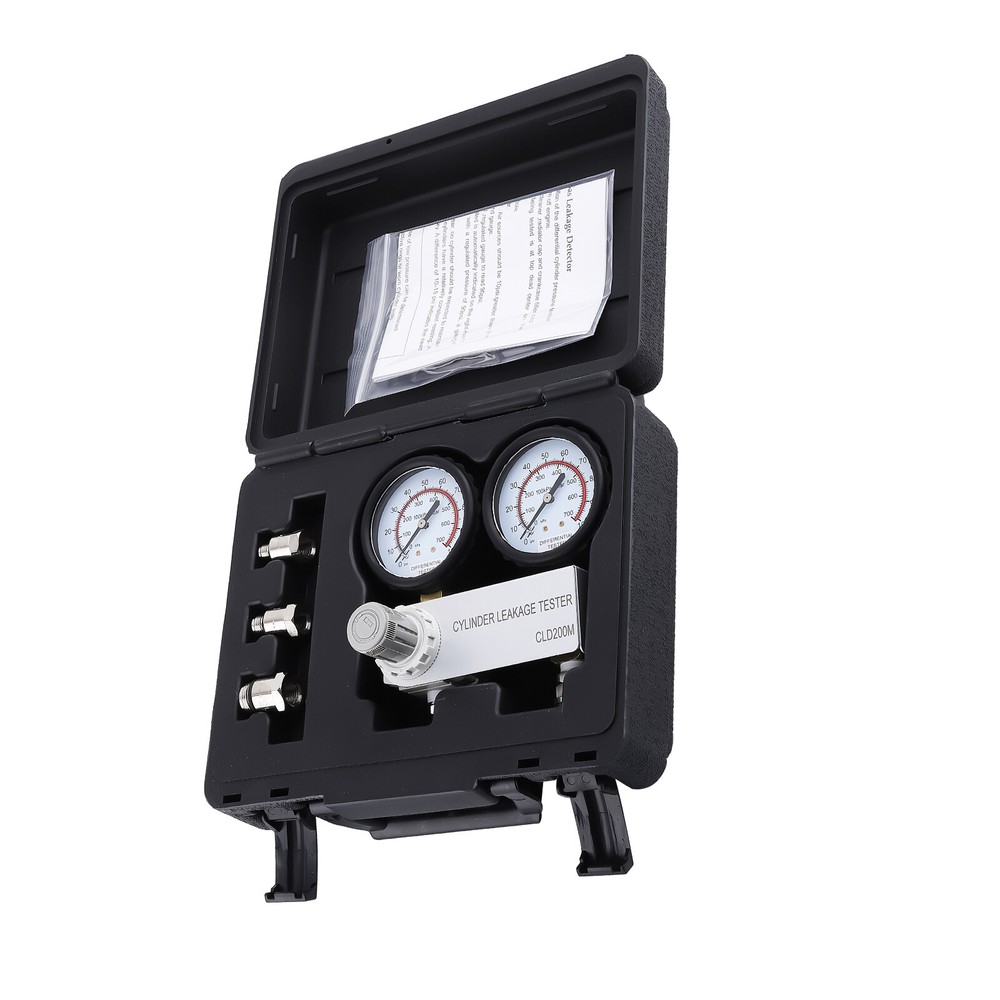Cylinder Leak Down Tester Engine Compression Diagnostics Test Tool Kit Gauges