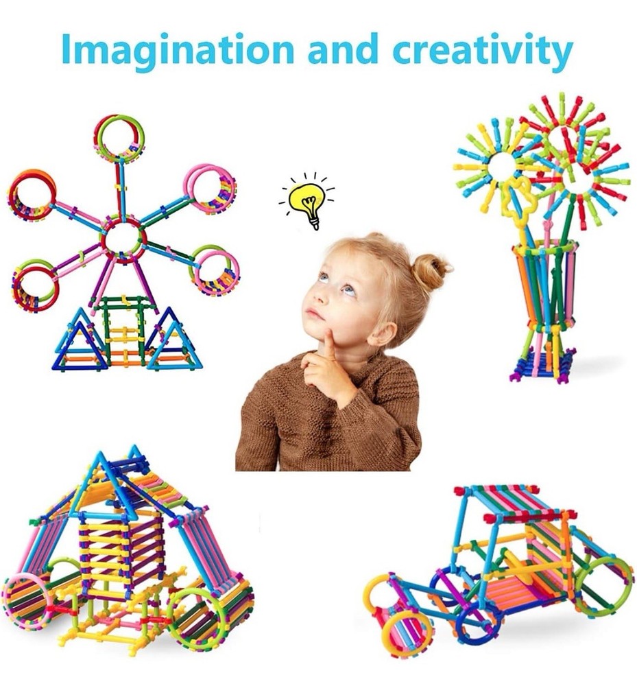 1054pcs Building Toy Building Blocks Bars Different Shape Educational Constructi