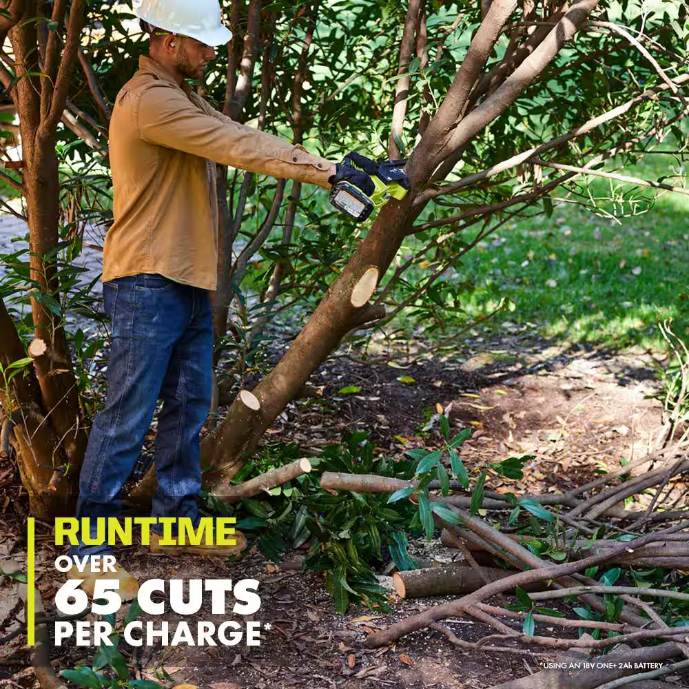 ONE+ HP 18V Brushless 8 In. Battery Compact Pruning Mini Chainsaw and Pruner wit