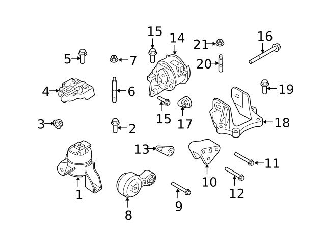 Genuine Ford Automatic Transmission Mount Stud W712508-S439