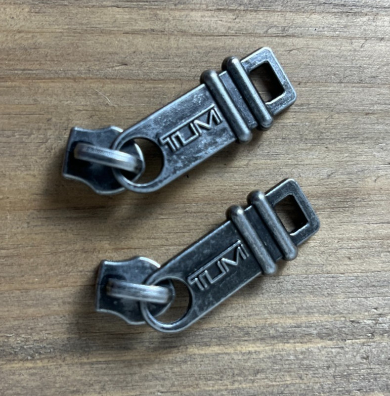 Tumi Replacement Sliders / Zipper Pulls / Pull Tabs – Antiqued Nickel