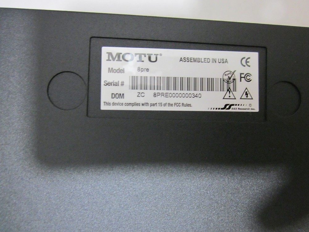 Motu 8Pre USB Eight Mic Preamps Audio Interface