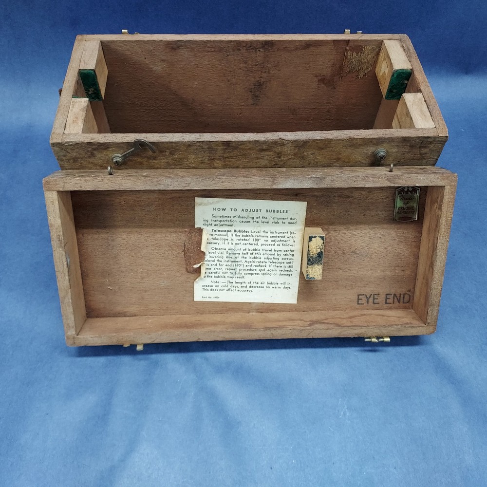 Berger Engineering Instruments Surveying Transit Model 1G-1763 With Original Box