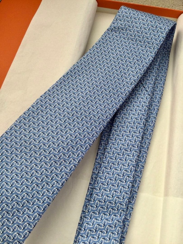 HERMES Tie Light Blue