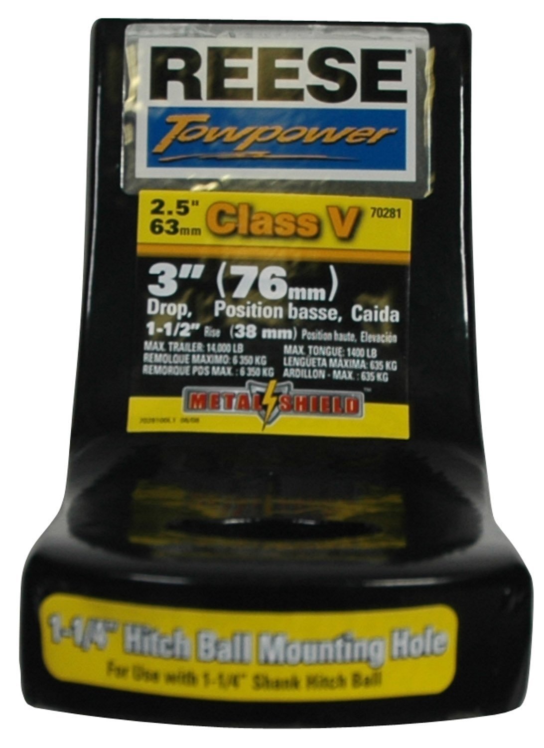 New Reese 70281 2.5" Class V Hitch 3" Drop or 1-1/2" Rise Ball Mount 7028100