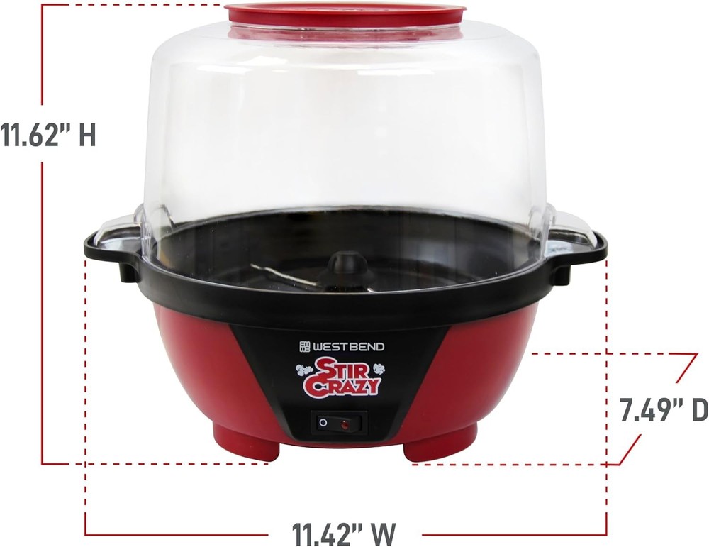 Countertop Popcorn Machine, Heat-Resistant Handles