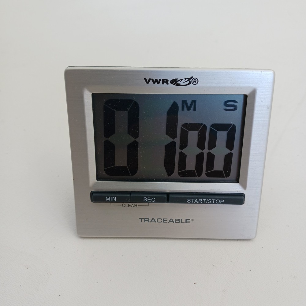 VWR Giant-Digits Digital Countdown Timer Silver 89087-398 PART051