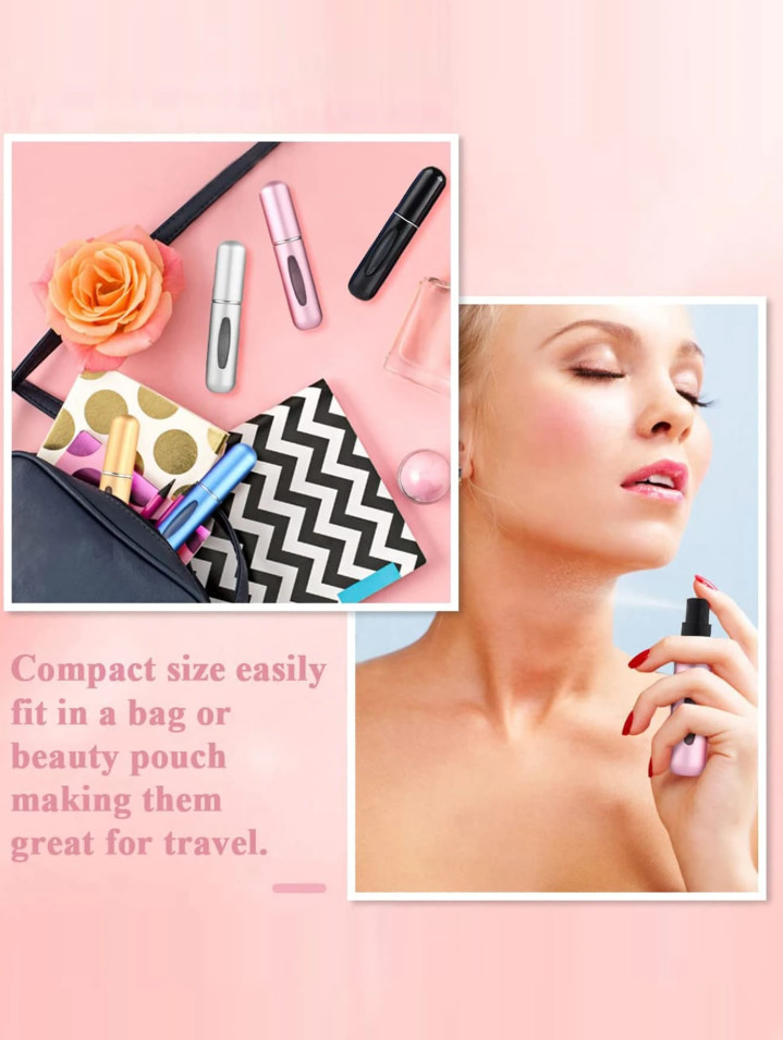 1 pc Mini Refillable Perfume Atomizer Travel Spray Bottle Portable Scent Pump