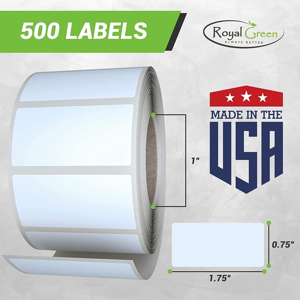 Rectangular Color Coding Lables in Rolls 1.57 Inch x 0.75 Inch 500 Pack Stickers