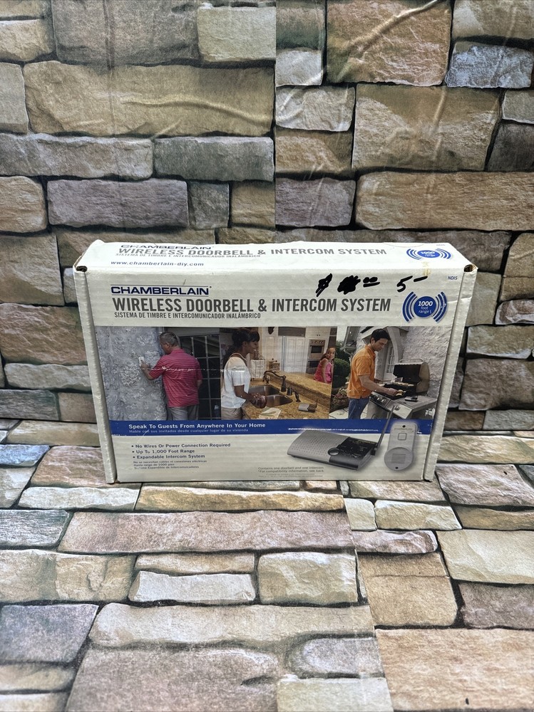 Chamberlain NDIS Wireless Indoor/Outdoor Portable Intercom Has Box Unable Test
