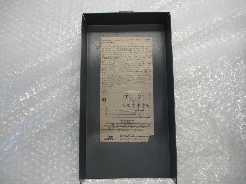 PARAGON 1015-ORS TIMER (AS PICTURED) UNMP