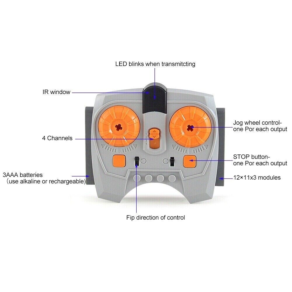 Power Functions 8879 8884 Technic IR Remote With Receiver Compatible with Lego