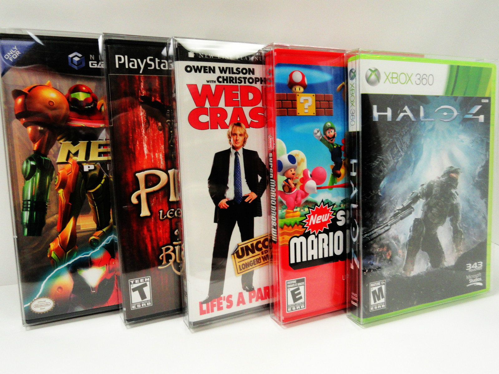 25 Box Protectors For DVD, Wii U, XBOX, PS2, NINTENDO GAMECUBE ETC. Clear Case