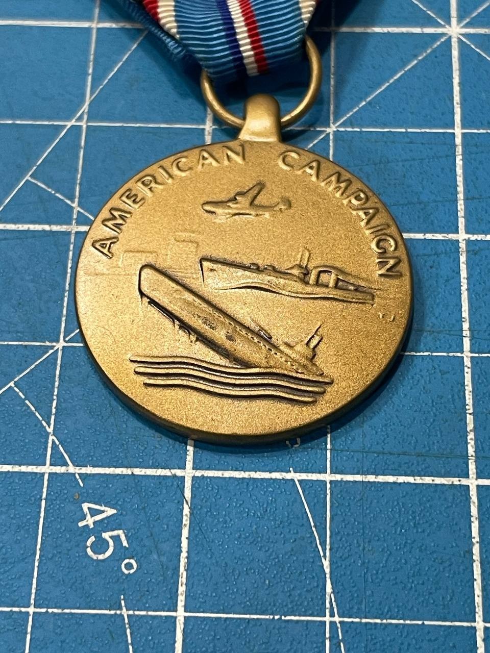 Original WWII American Campaign Medal WW2 - USA made - WW2 Theater - ACM