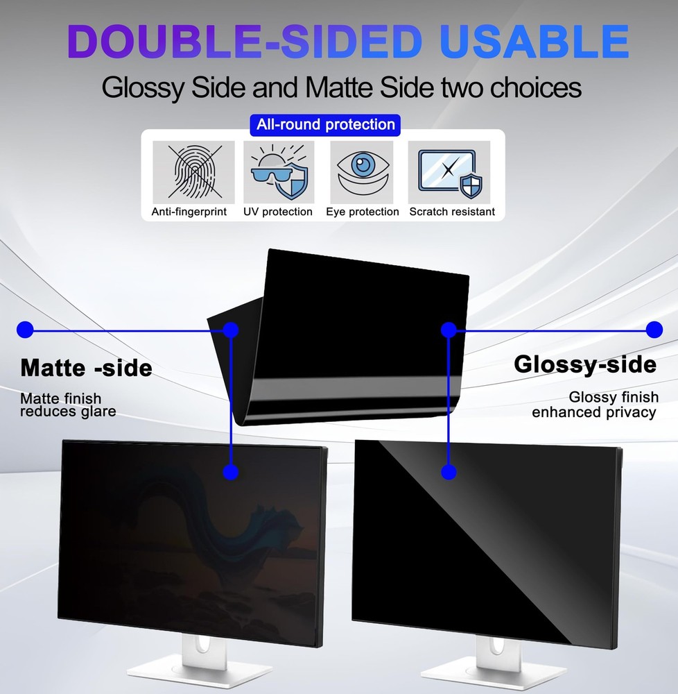 [2 Pack] 24 Inch Computer Privacy Screen for 16:10 Aspect Ratio Widescreen Mo...