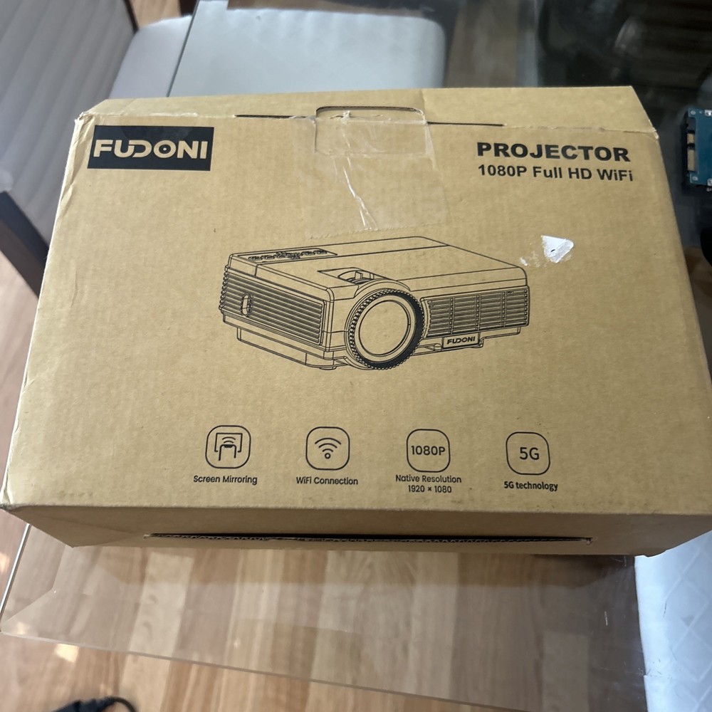 Fudoni  MODEL P1  WIFI LCD Projector - Tested!  OPEN BOX