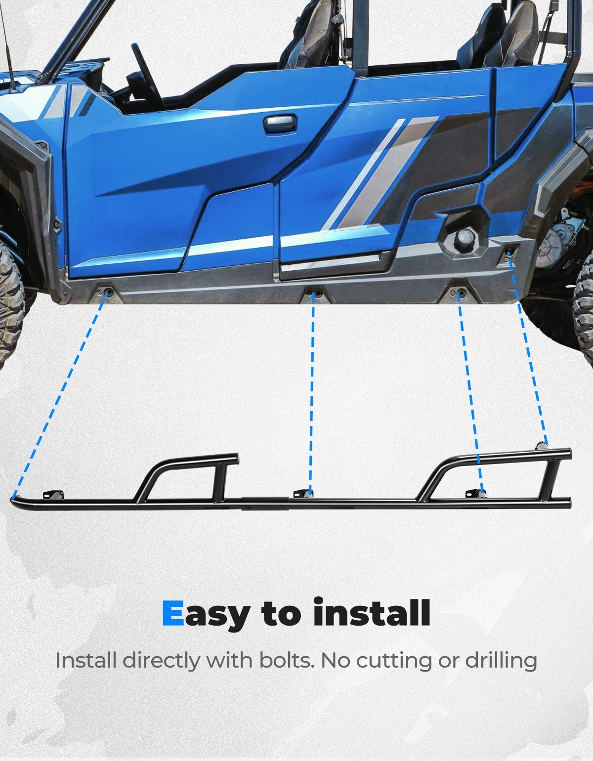 Upgraded Nerf Bars Rock Slider Heavy Duty for 2017-2025 General XP 4 1000