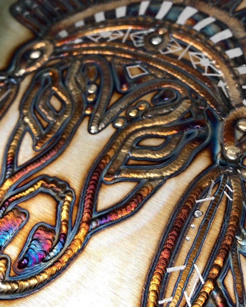 Stainless Steel Weld Art (Native Deer)