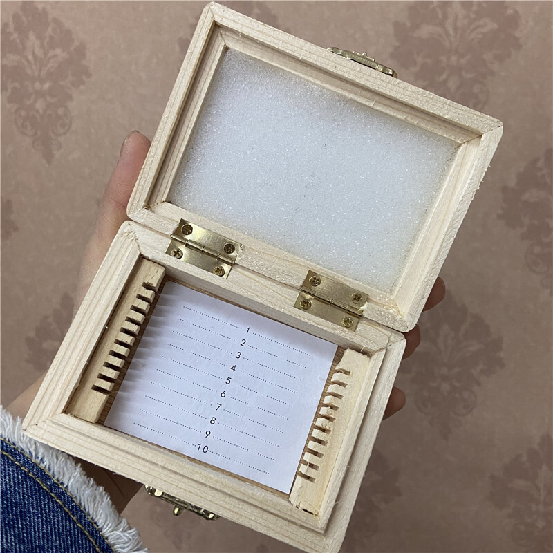 Microscope Slide Storage Wooden Box Specimen Holding Storage Case with Lock