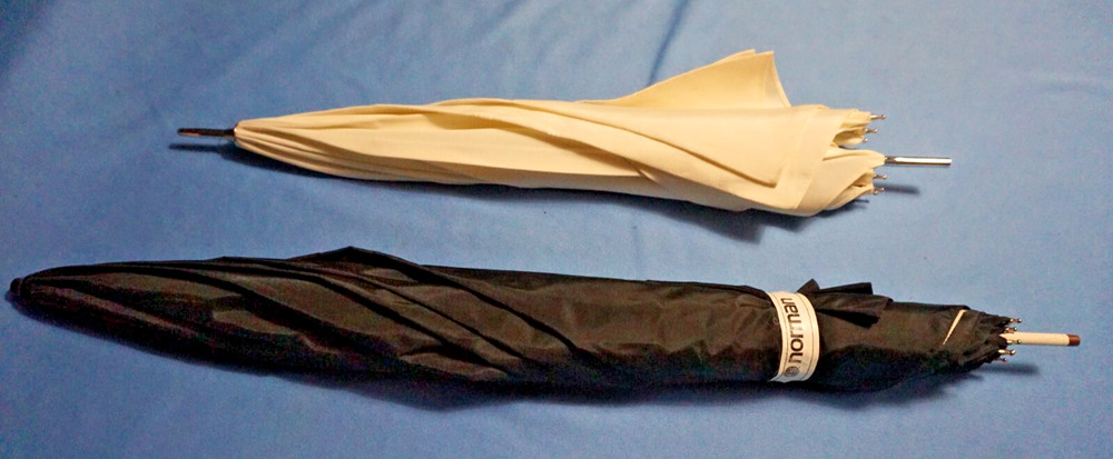 Two Studio Umbrellas, Norman Silver Reflector and White Reflective