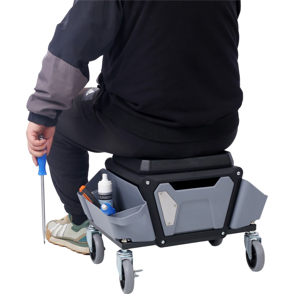 330Lbs Heavy Duty Mechanic Stool Garage Stool Rolling Creeper with Wheels