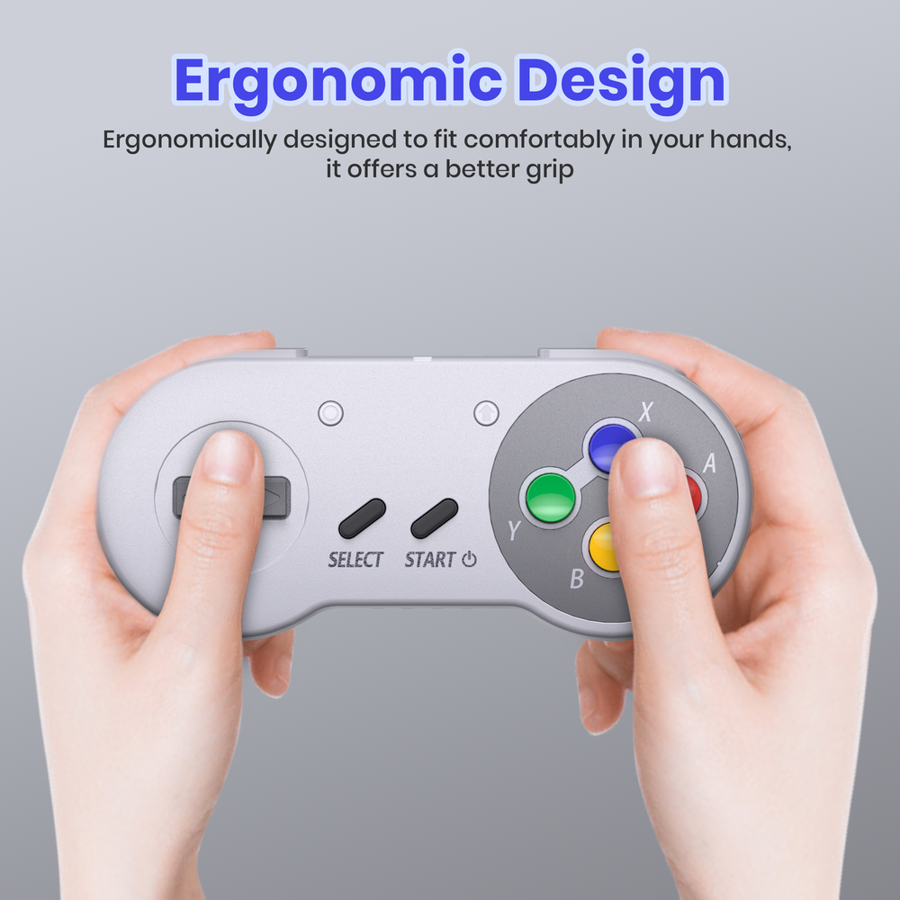 2.4 GHz Wireless SNES Switch Online Controller For Switch PC, Mac OS Steam Deck