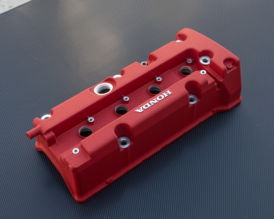 Honda K SERIES K24 K20 type r civic rsx valve cover POWDERCOATED JDM WRINKLE RED