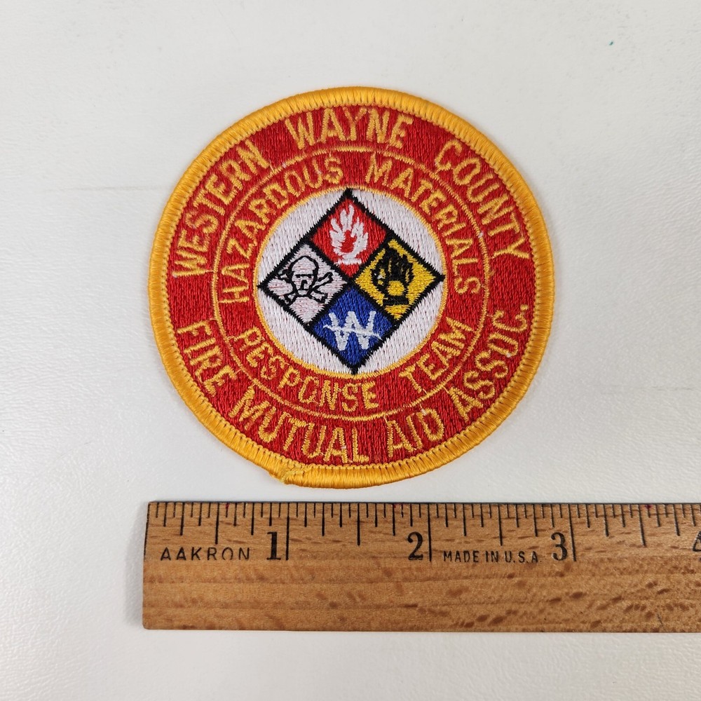 Western Wayne County Hazardous Materials Response Team Patch 3" Fire Mutual Aid