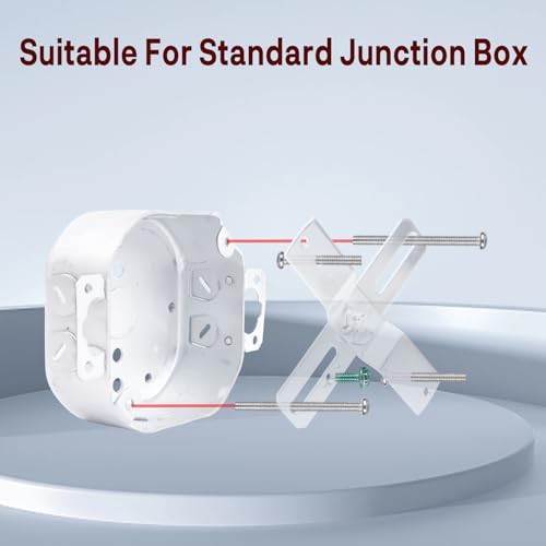 Light Fixture Mounting Brackets, 180° Adjustable Universal Light Crossbar Set,