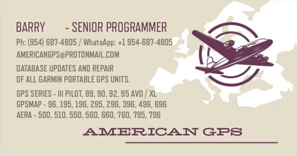 Garmin GPSMAP 195 295 & III Pilot Current 2025 Database Update Service