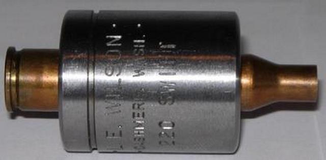 L. E. Wilson Trimmer Case Holder - 17 Mach IV Fired Cases