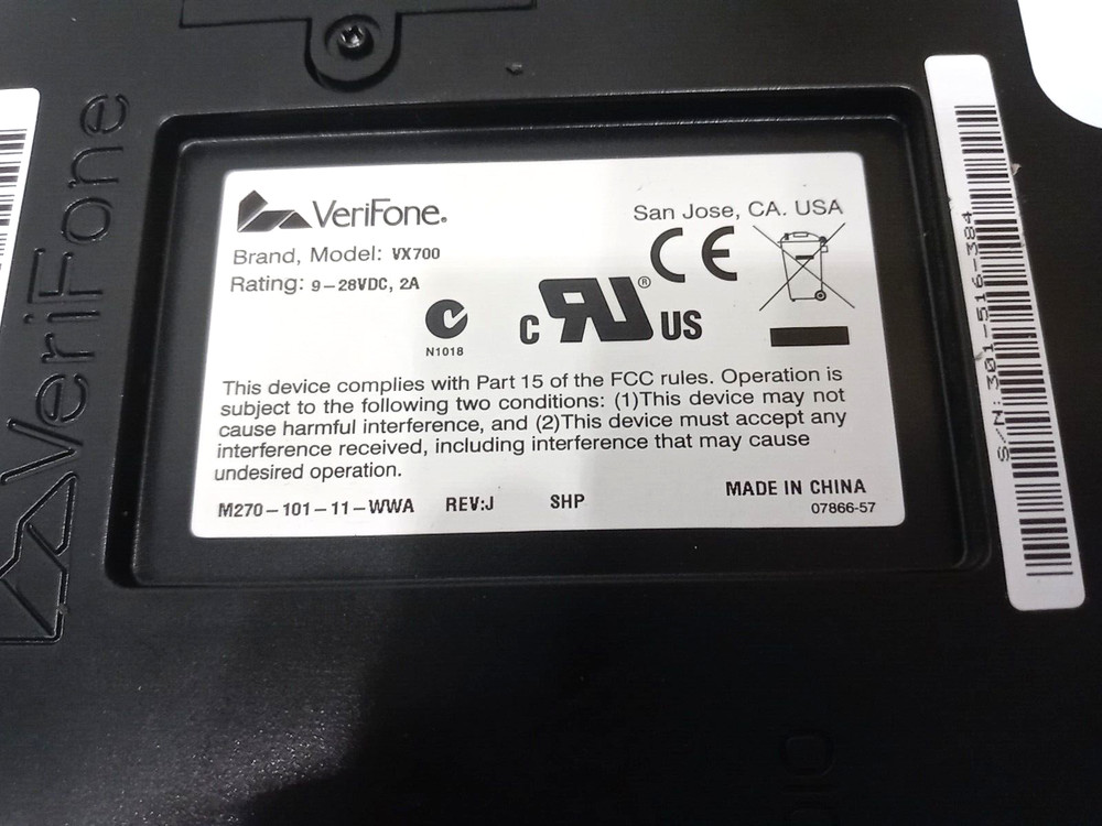 Verifone VX700 6MB-memory Payment Terminal Same AS Pictures