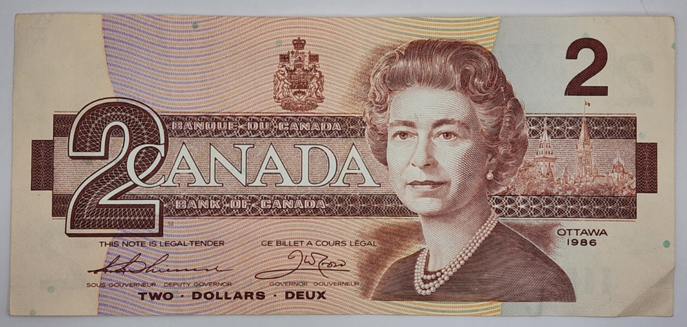 1986 Canada 2 Dollar Banknote - P# 94