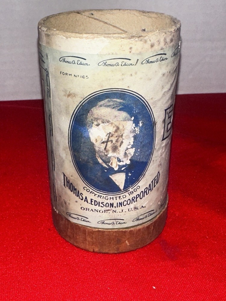 Edison Cylinder Record Brown Blank Shaved Wax Record Blank Original