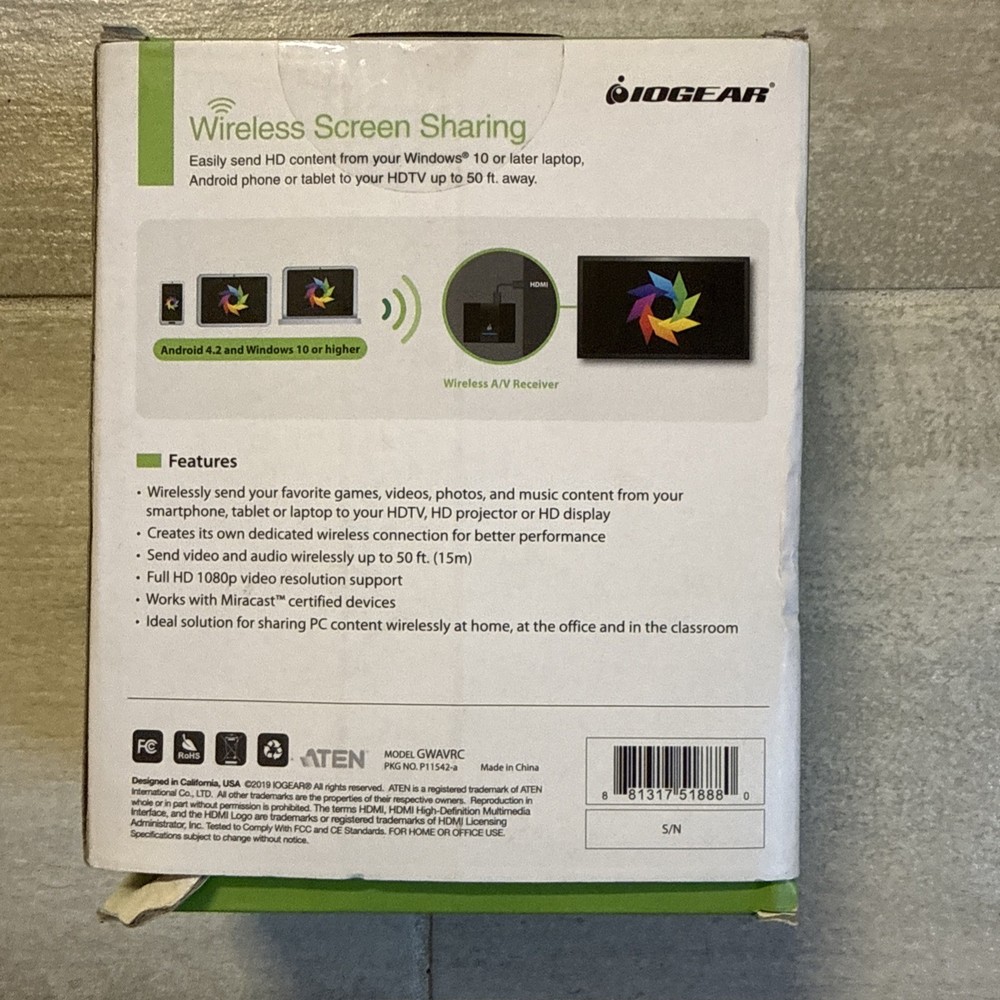 IOGEAR Wireless Screen Sharing GWAVRC