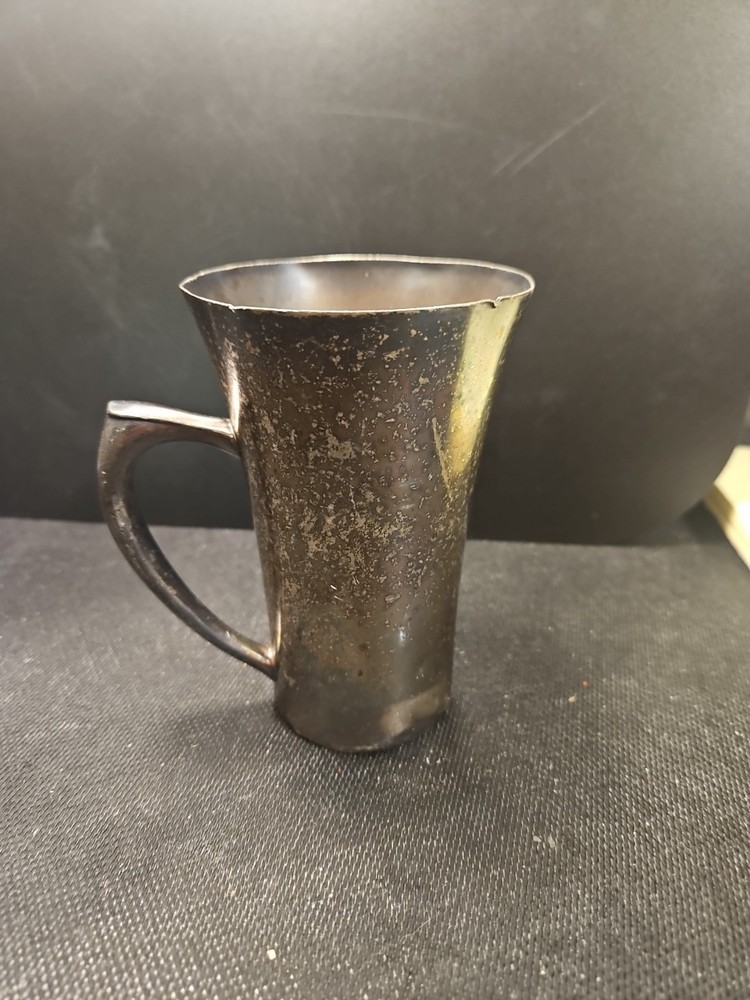 Antique Benedict Indestructo Sheffield 1918 Nickel Silver  Mug Cup #1384