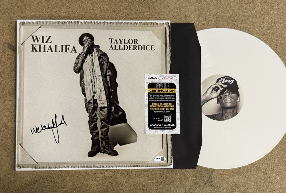 412 Wiz Khalifa Autographed Signed Taylor Allderdice Vinyl With JSA COA