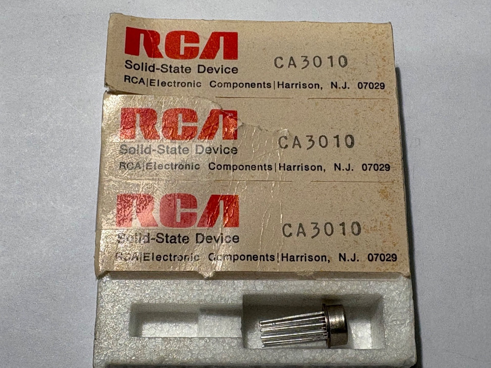 RCA CA3010 "Original" RCA Operational Amplifier # NOS