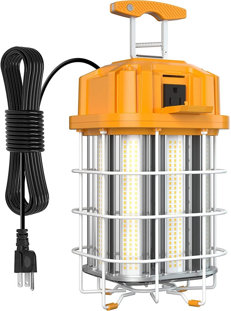 150W LED Temporary Work Light Linkable Constructions Jobsite Lamp 5000K Plug-In