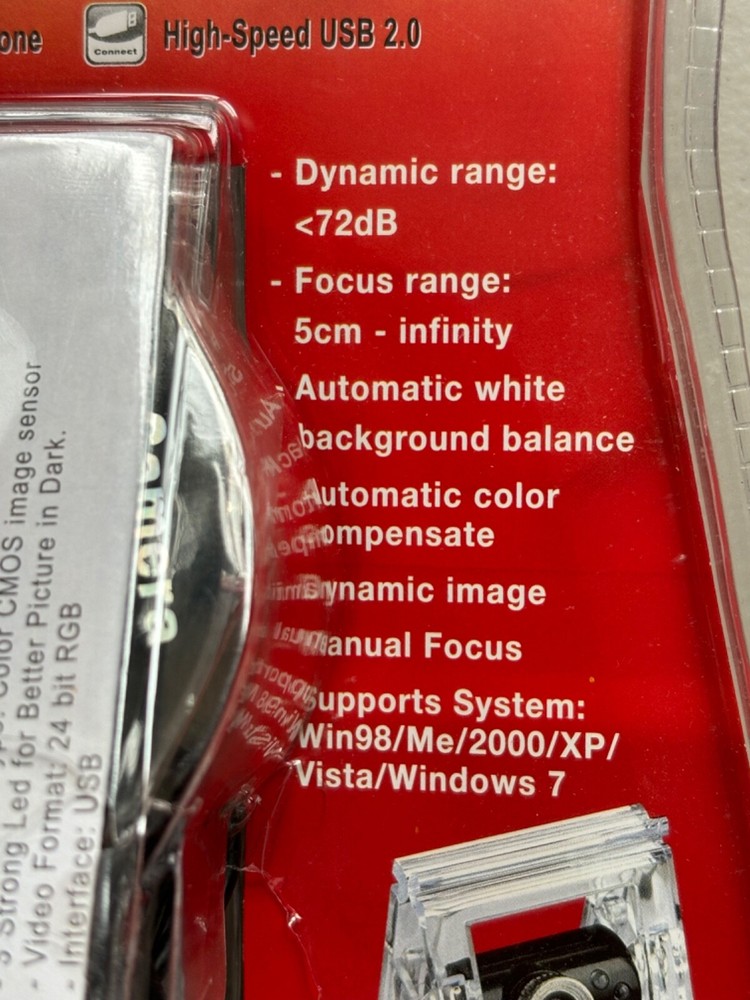 Smart Webcam -USB 2.0- 3 LEDs- Built-in Microphone 3 MP New