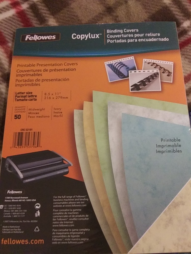 Fellowes CRC52191 Copylux Binding Covers