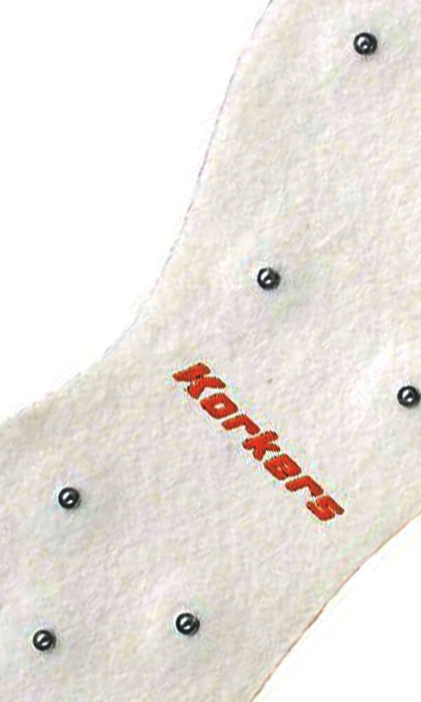 Korkers OmniTrax v3.0 Interchangeable Studded Felt Sole, Gray/Orange