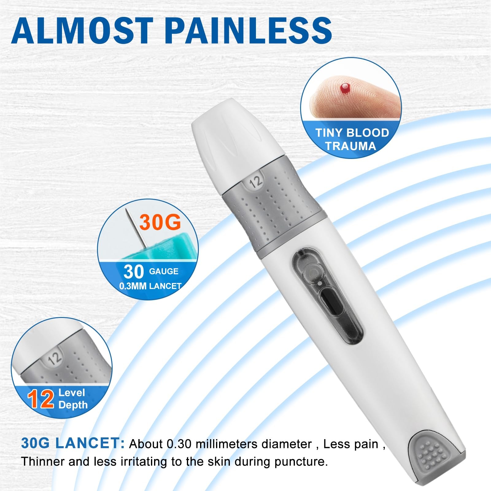 Diabetes Test Kit Blood Sugar Glucose Monitor Meter 100 Pcs Strip Tester Machine