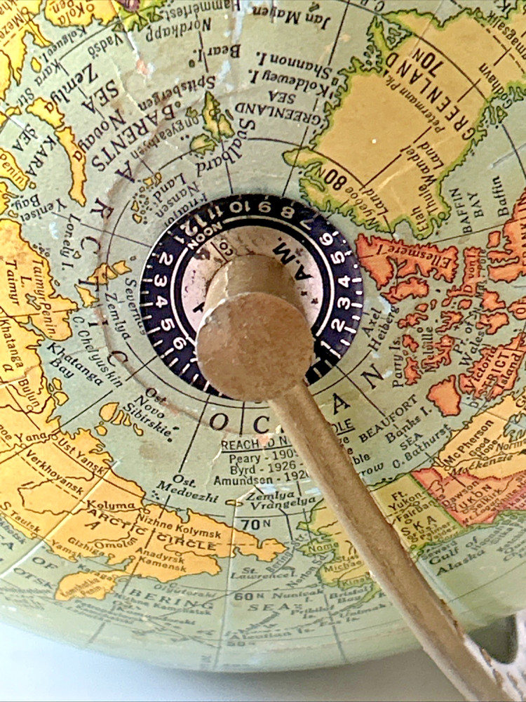 Cram Co. 9" Terrestrial Globe Desktop Tabletop Vintage