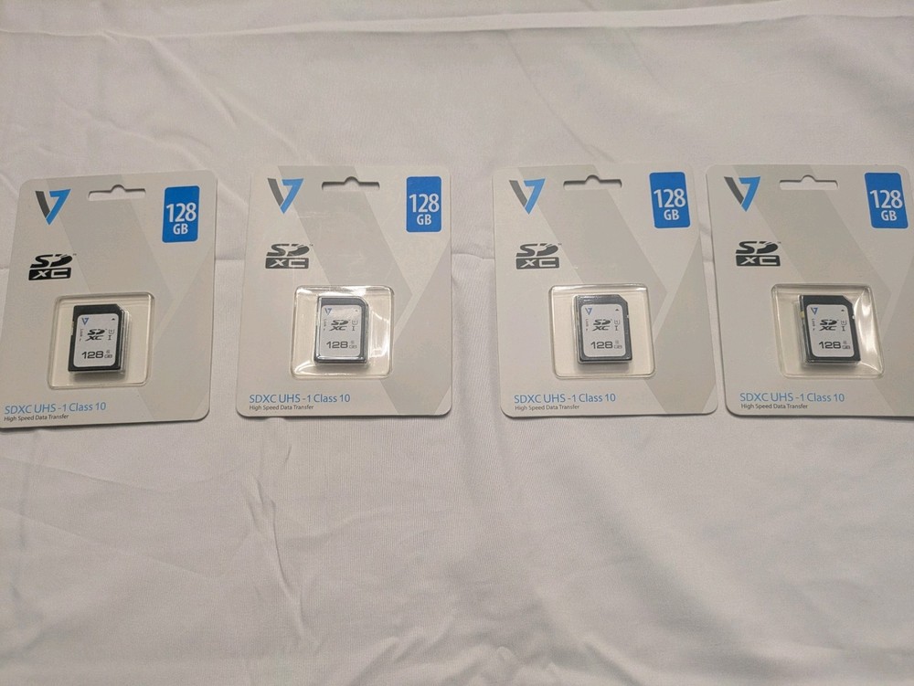 128GB V7 SDXC Card Class 10 High-Speed Memory Storage.