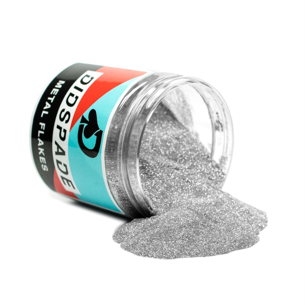 2oz Chrome 0.004 Silver Micro Metal Flake - Solvent Resistant Glitter