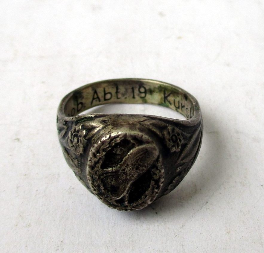 German Ring Silver WW2 Observation Balloon Kursk