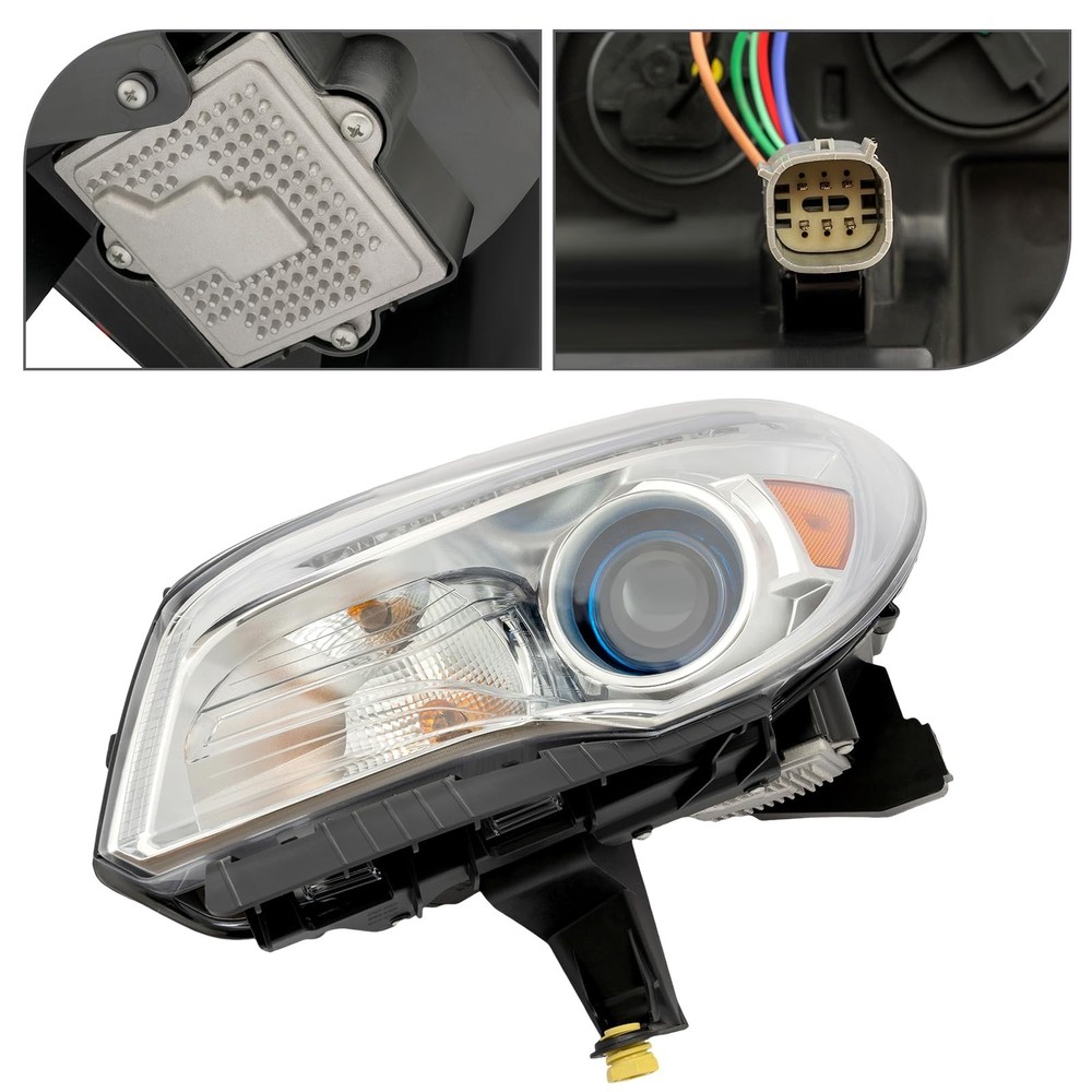2013-2017 Enclave HID 车头灯左发球杆黑色透明镜头带 LED DRL