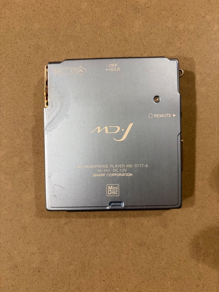 As-is Sharp MD-ST77-A Minidisc MDLP Player - Blue