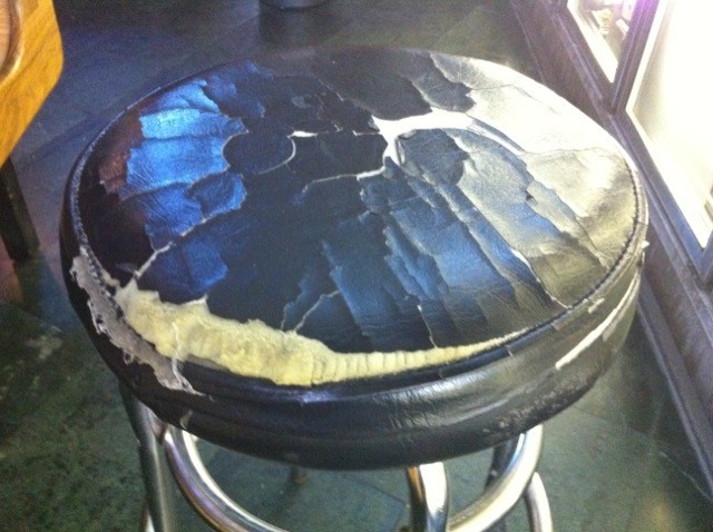 Bar Stool Slip On Cover With Foam Padded... BLACK